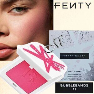 FENTY Cheeks Suede Powder Blush ~ BUBBLEBANDS 11 (Hot Pink Shimmer ) 4g NIB
